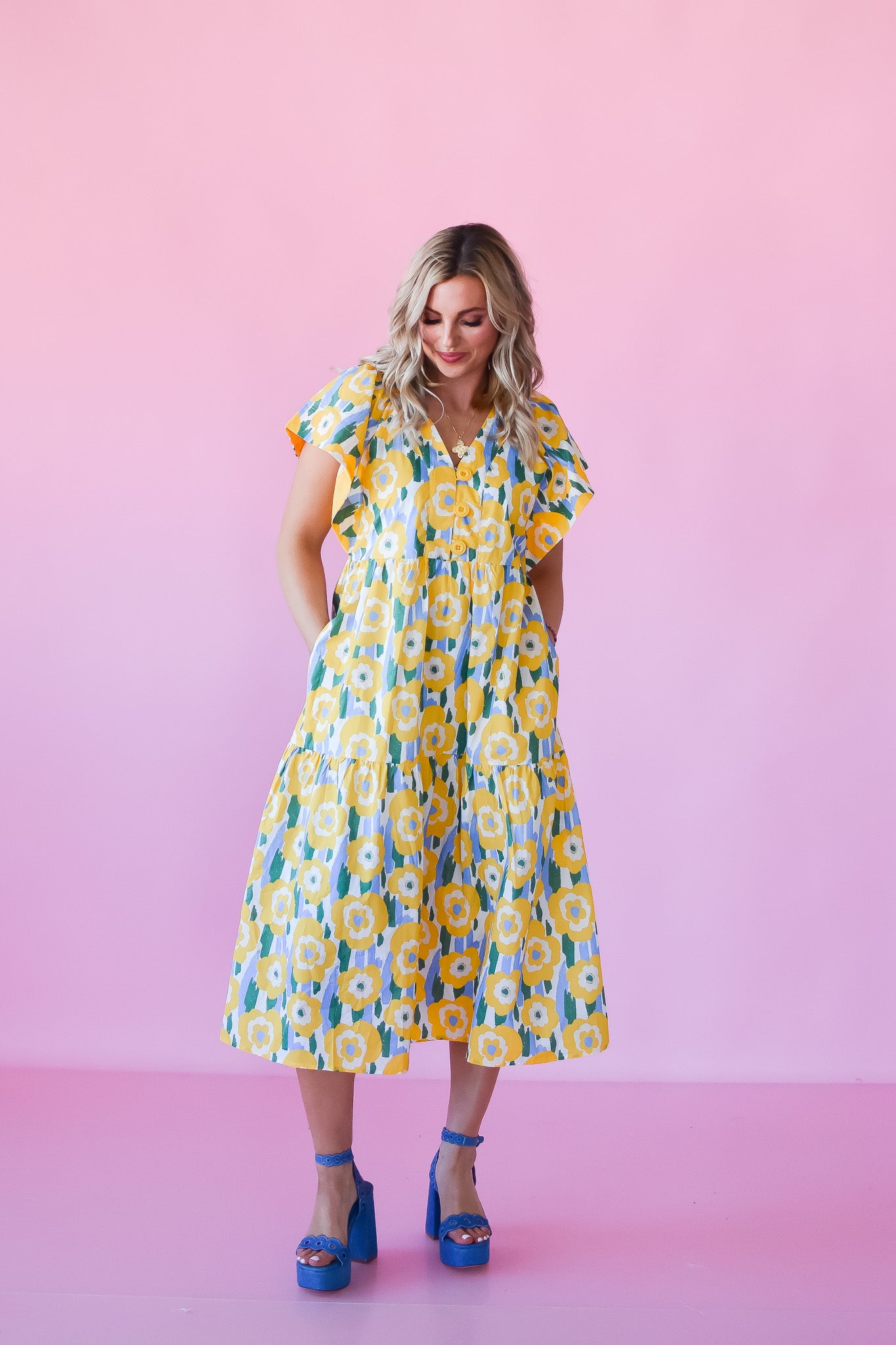 Honey Floral Midi Dress