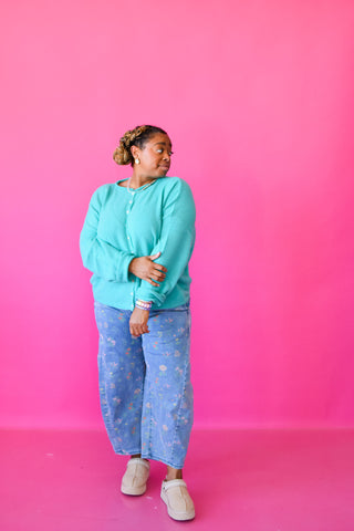 Piper Cardigan - Turquoise