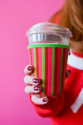 Coffee Sleeve - Festive Stripes