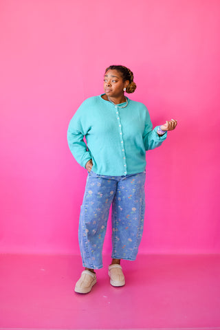 Piper Cardigan - Turquoise