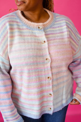 Bowen Multi Colored Cardigan In Pastel