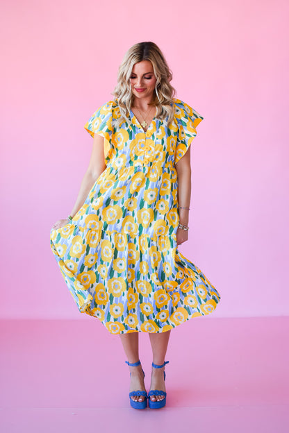 Honey Floral Midi Dress