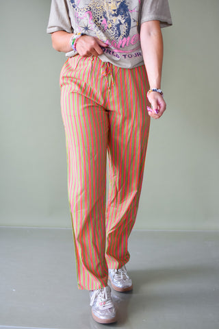 Anastasia Pinstripe Boxer Pants