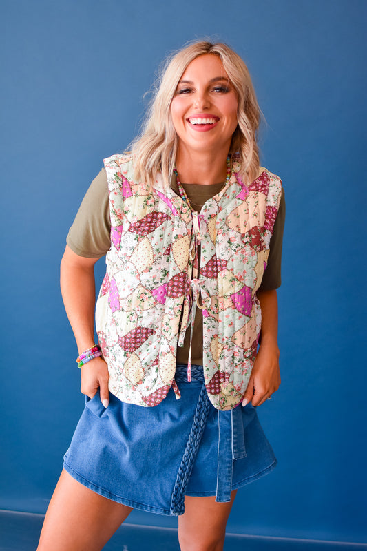 Violet Quilted Vest