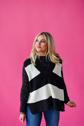 Jill Stripe Sweater Vest