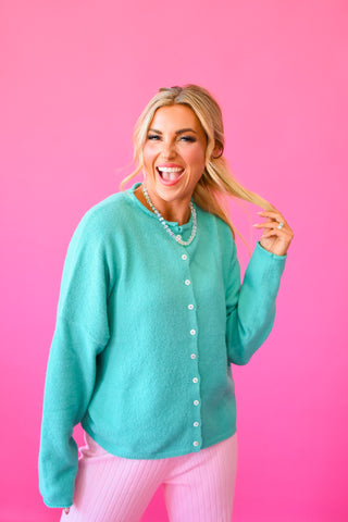 Piper Cardigan - Turquoise