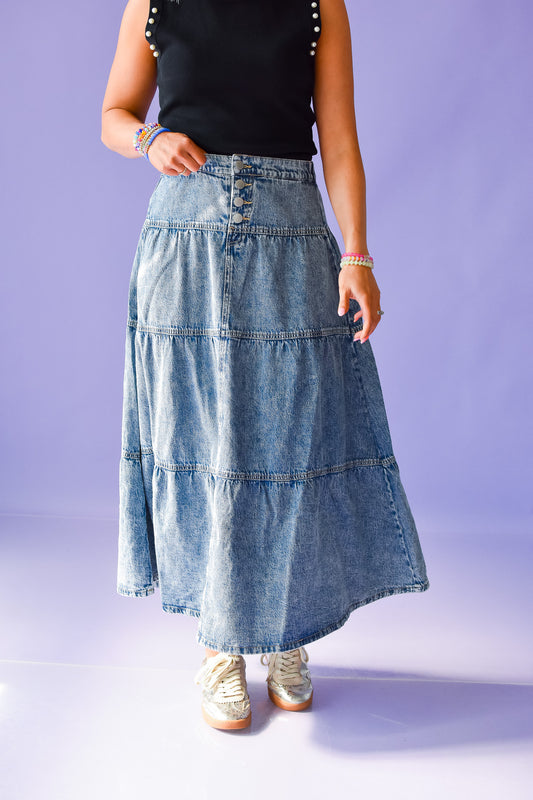 Austyn Denim Maxi Skirt