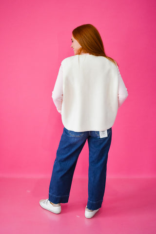 Caroline Sherpa Vest in Vanilla