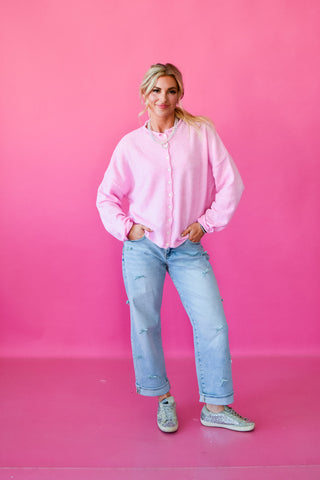 Piper Cardigan - Pale Pink