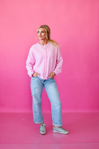 Piper Cardigan - Pale Pink