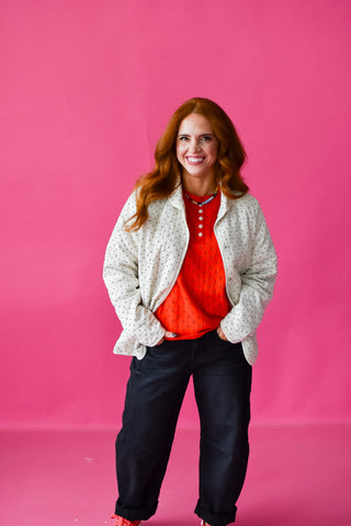 Kari Quilted Polka Dot Jacket