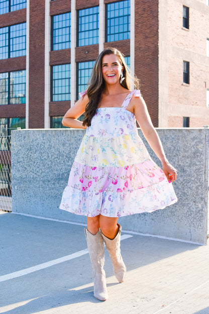 Fawn Floral Mini Dress