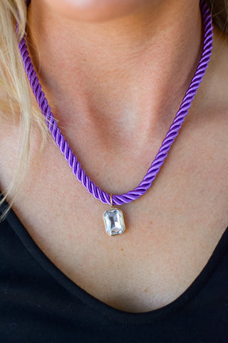 Tailyn Rope Necklace - Purple