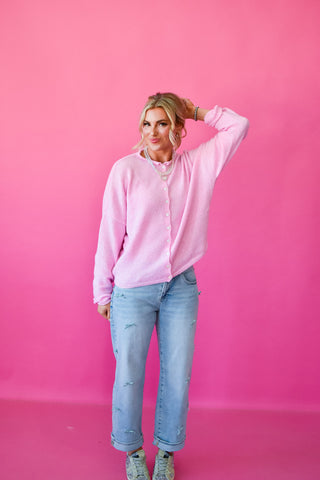 Piper Cardigan - Pale Pink