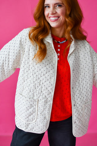 Kari Quilted Polka Dot Jacket