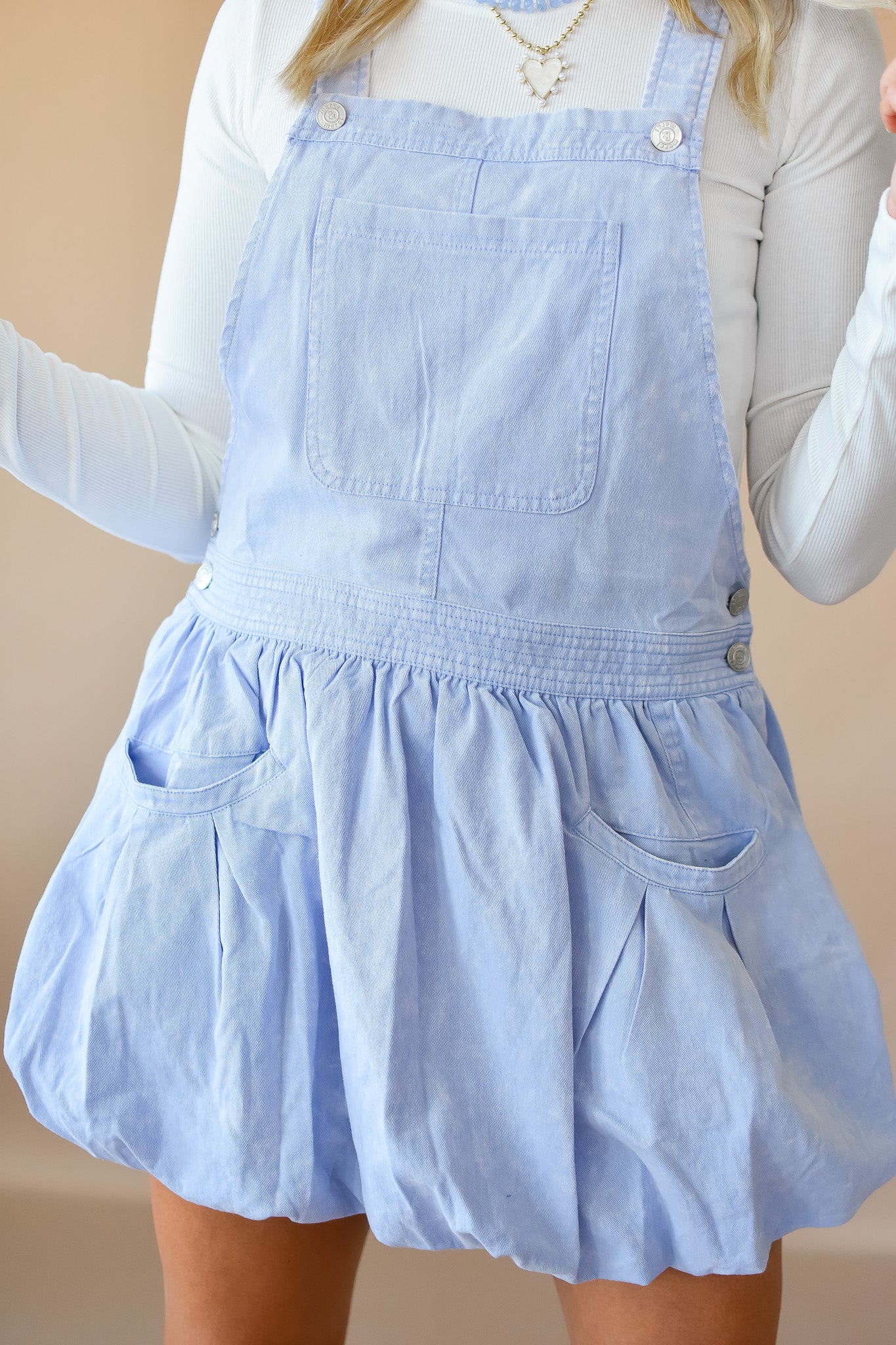 metallic overall dress Club Exx Beam Me Up Hologram Overall Dress