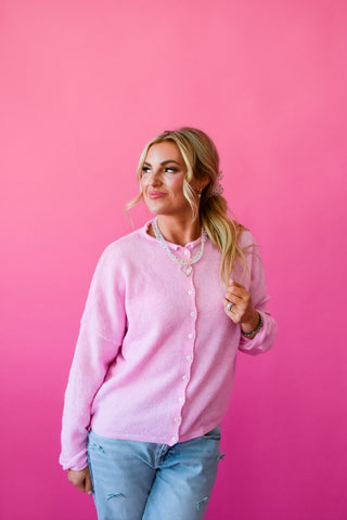 Piper Cardigan - Pale Pink