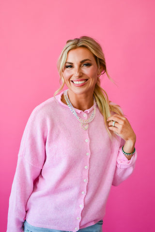Piper Cardigan - Pale Pink