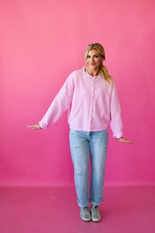 Piper Cardigan - Pale Pink