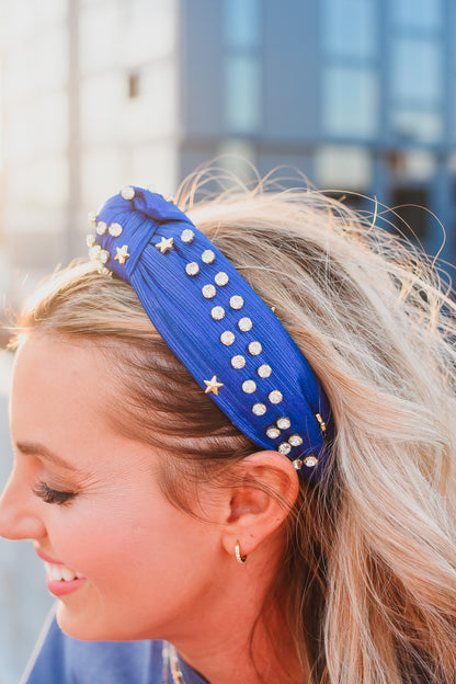 Metallic Blue Headband