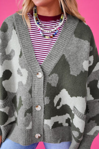 Taryn Camo Oversized Cardigan