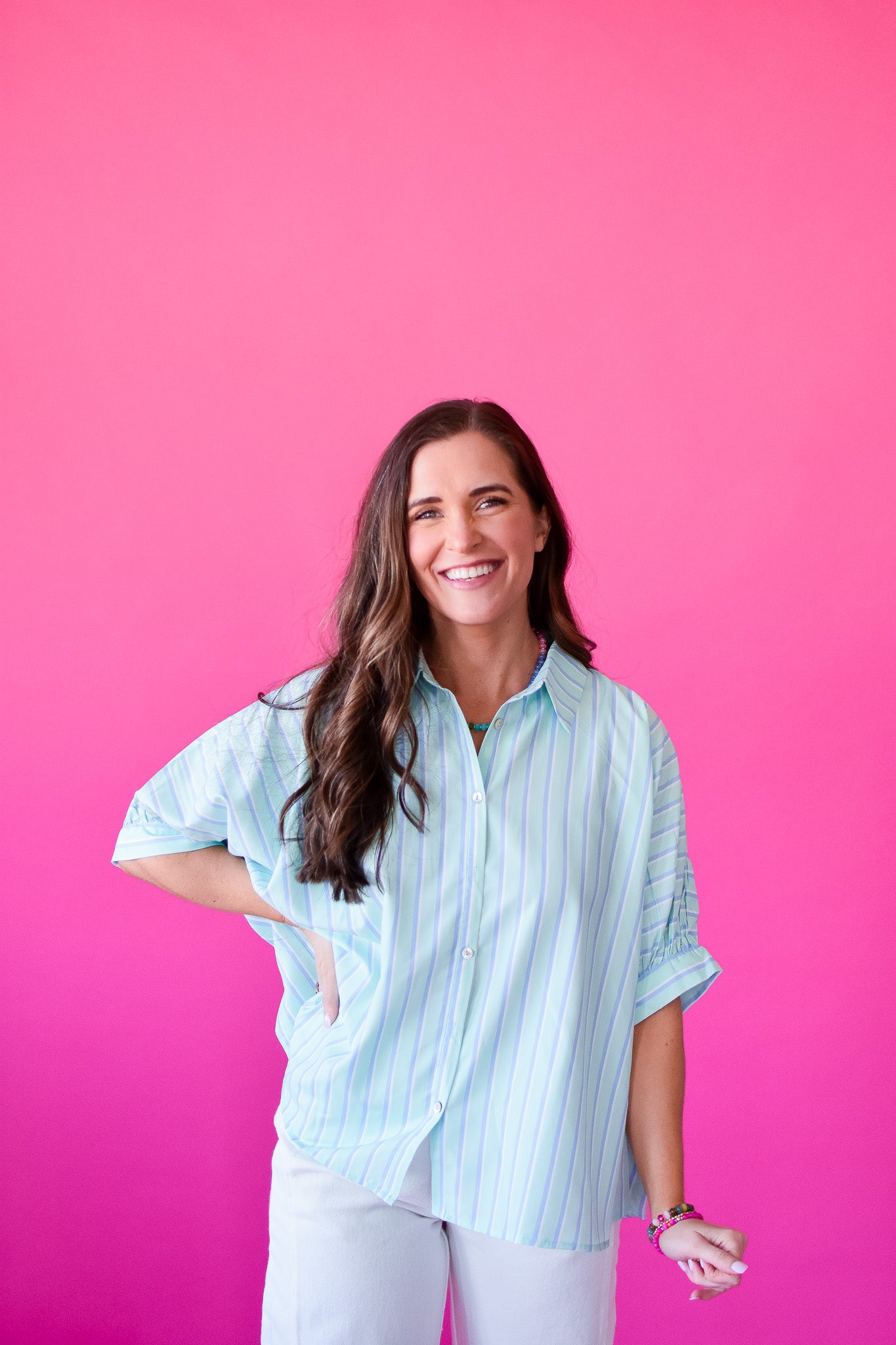 Berkley Striped Short Sleeve Button Down