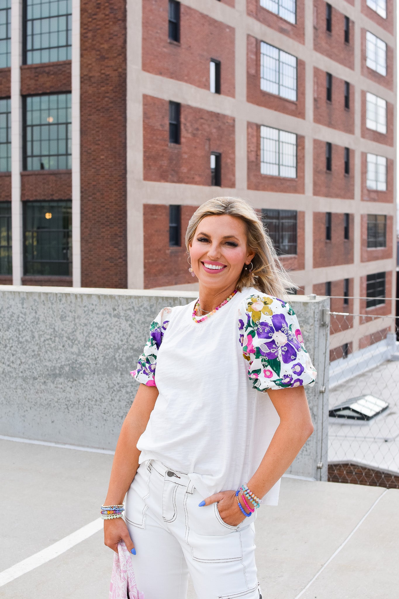 Michaela Floral Puff Sleeve Top