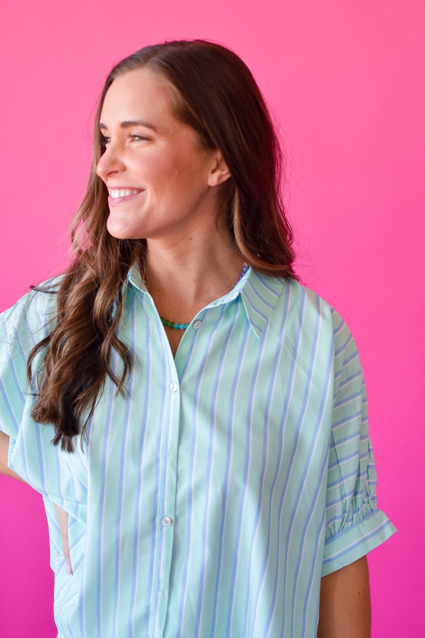 Berkley Striped Short Sleeve Button Down