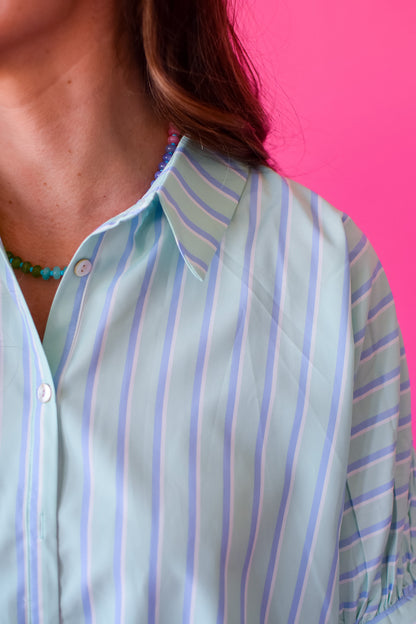 Berkley Striped Short Sleeve Button Down