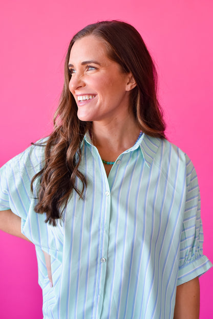 Berkley Striped Short Sleeve Button Down