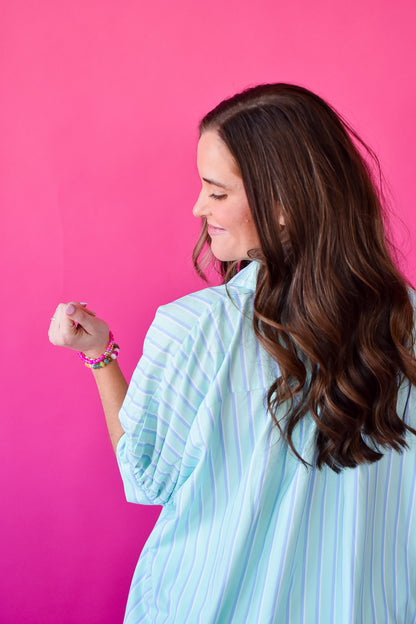 Berkley Striped Short Sleeve Button Down