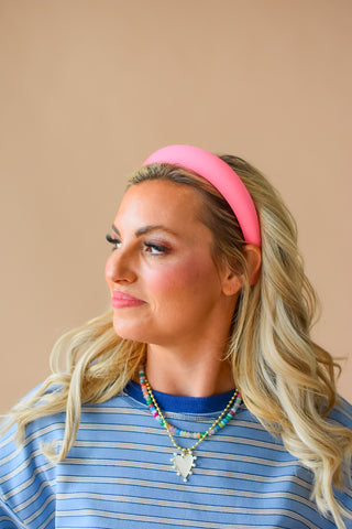 Ivy Mesh Neon Pink Headband