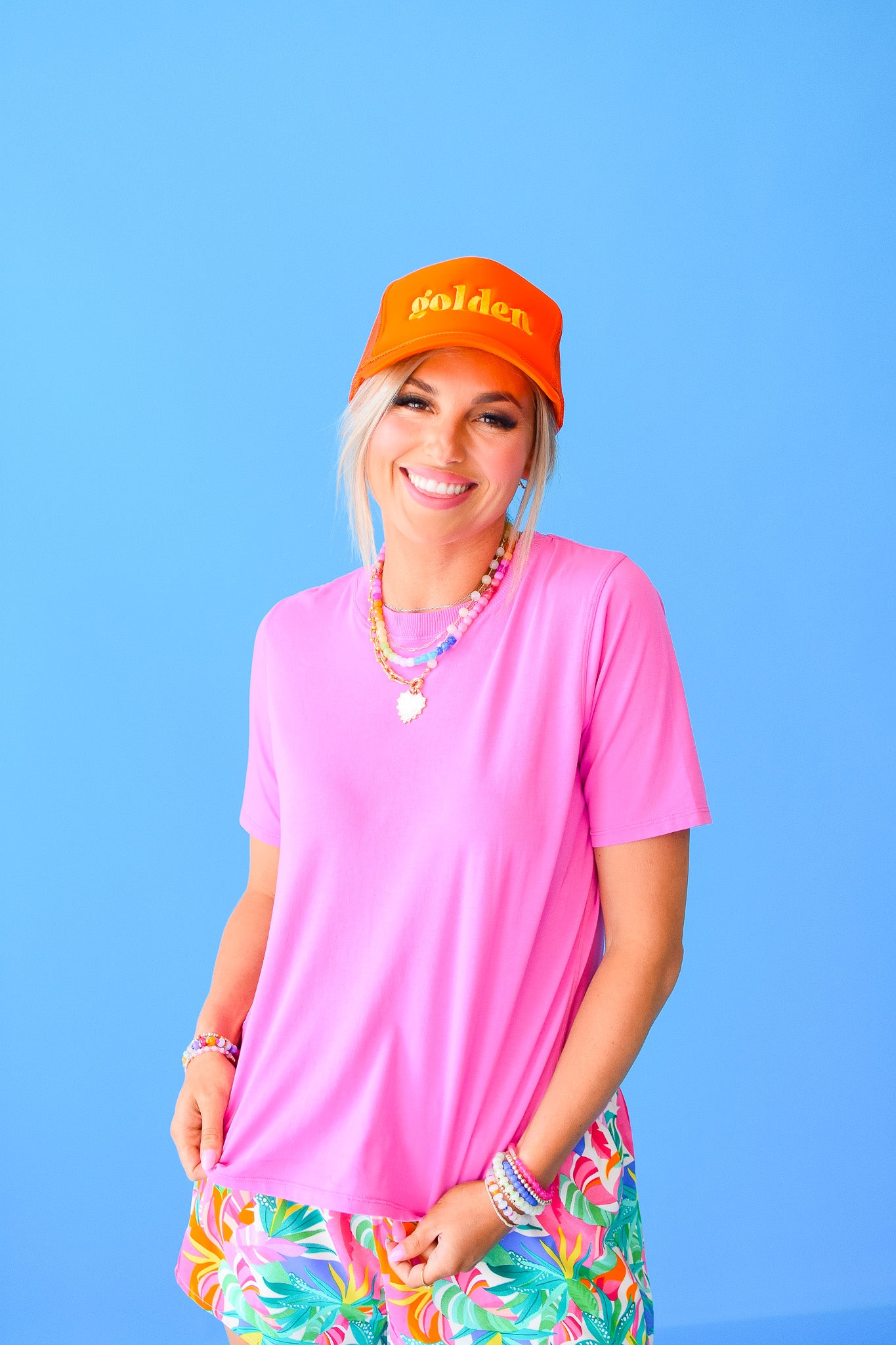 Kate Classic Boxy Fit Tee in Pink