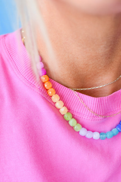 Rainbow Necklace Luxe - Multi Gemstone RESTOCK