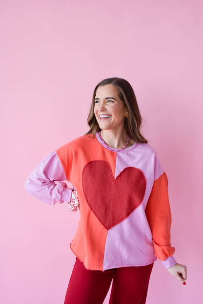 Rosalynn Heart Patch Sweatshirt