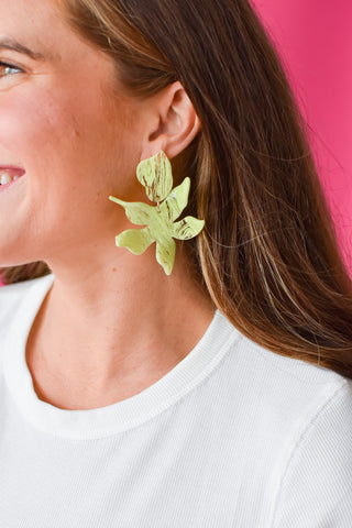 Flora Earrings - Lime Zest