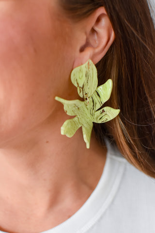 Flora Earrings - Lime Zest