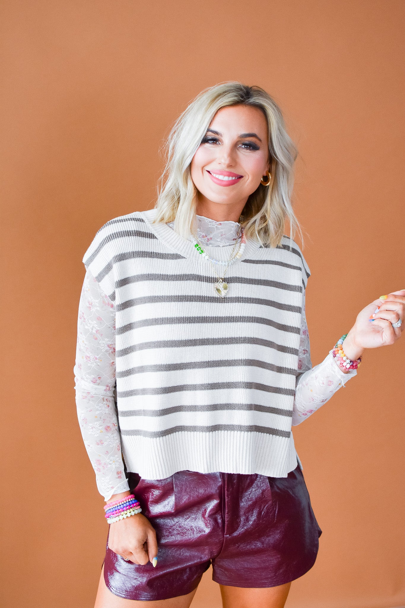 Lorelei Striped Sweater in Oatmeal