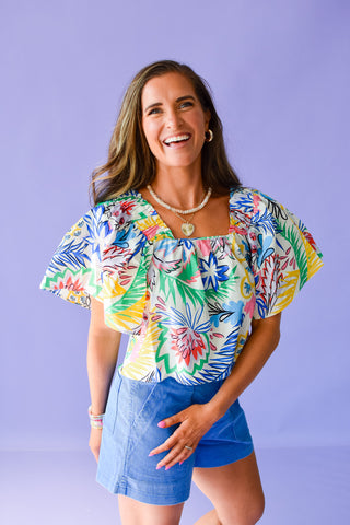 Yvonne Printed Top