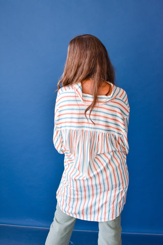 Jayla Striped Button Down Top