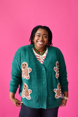 Gingerbread Knit Oversized Cardigan