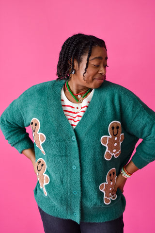 Gingerbread Knit Oversized Cardigan