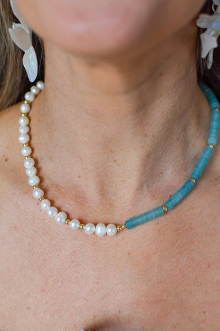 Rainbow Necklace Luxe - Pretty in Blue