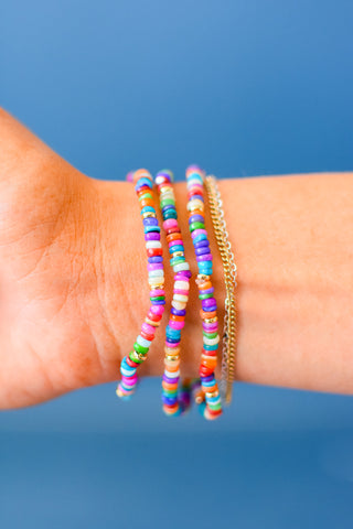 Rainbow Bracelet Luxe - Dainty Jewel Tones