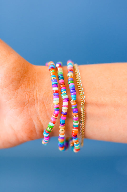 Rainbow Bracelet Luxe - Dainty Jewel Tones