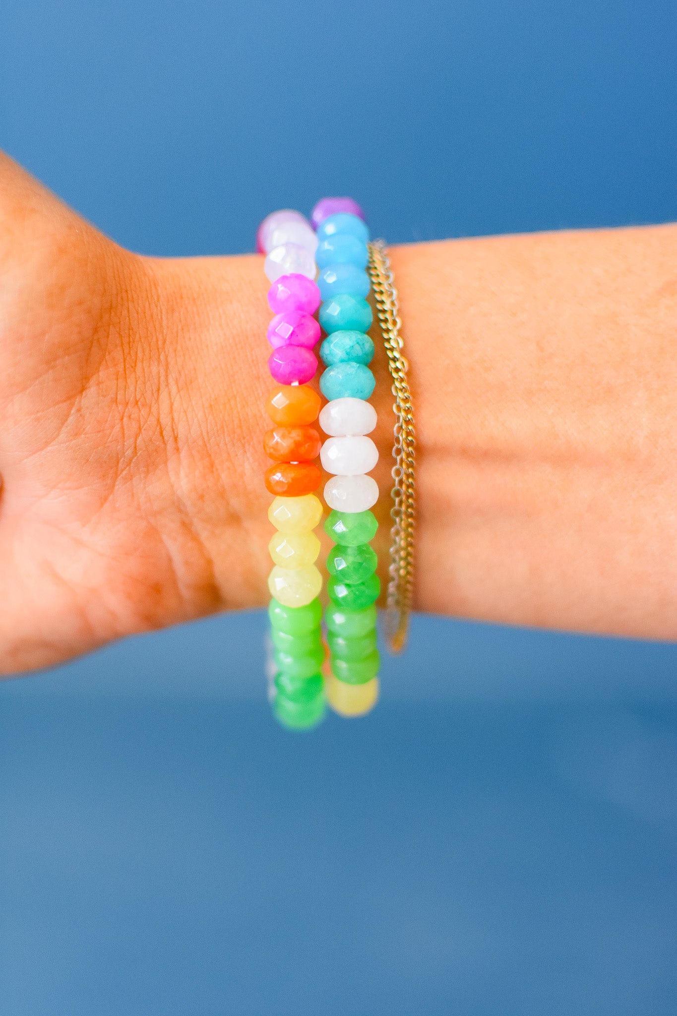 Rainbow Bracelet Luxe - Multi Gemstone