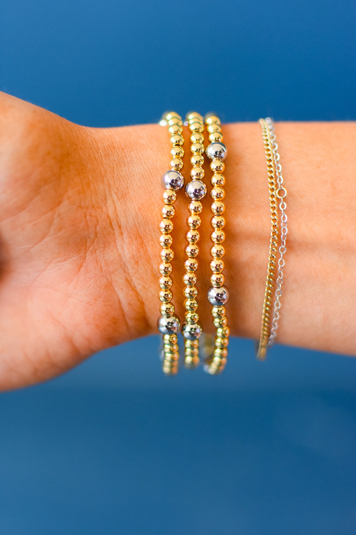 Rainbow Bracelet Luxe - Gold & Silver Bead