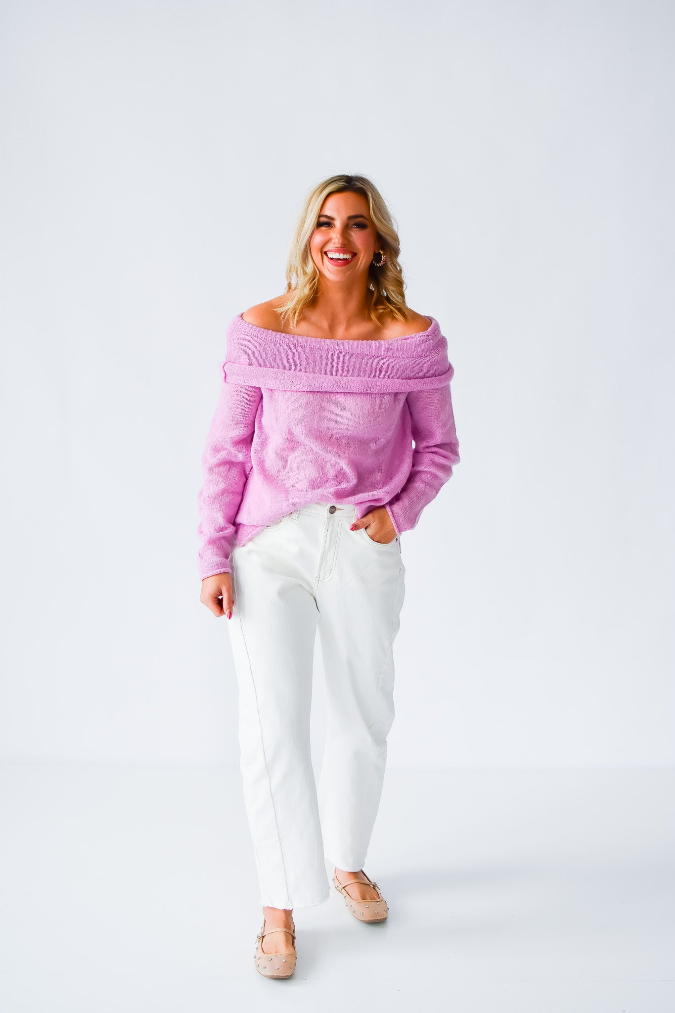 Jauntia Off the Shoulder Sweater