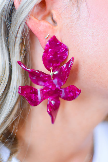 Flora Earrings - Merlot