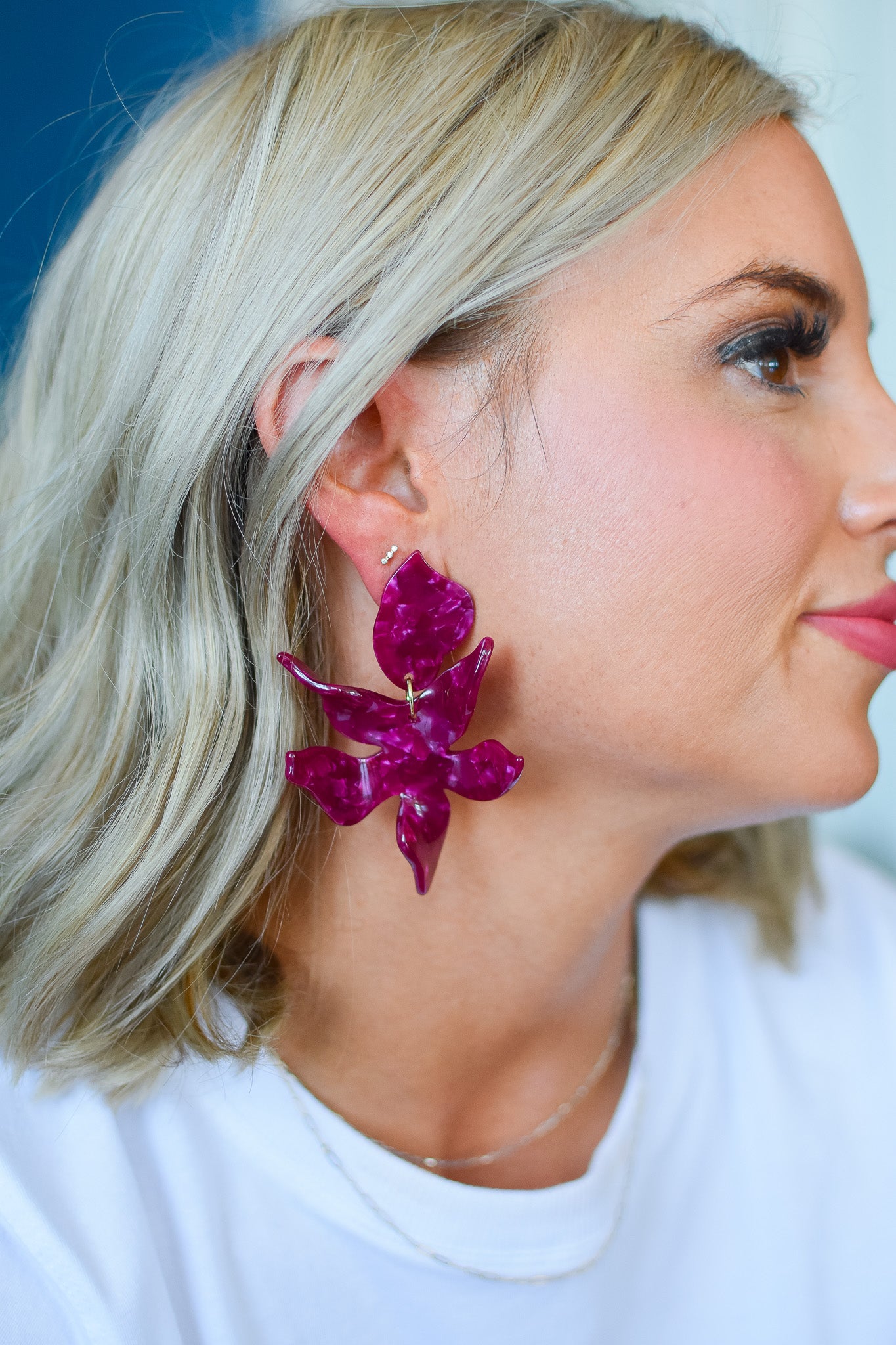 Flora Earrings - Merlot